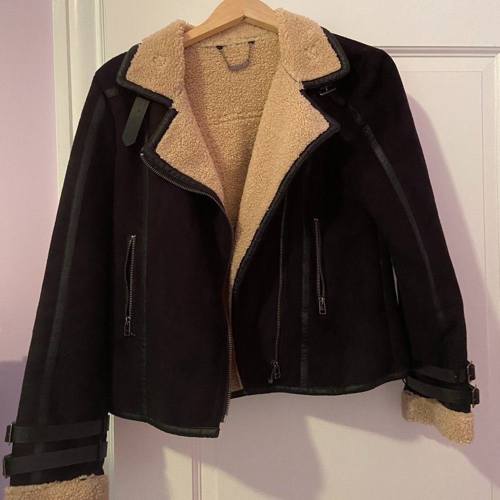 Argentinian Made Black and Creme Bomber Jacket